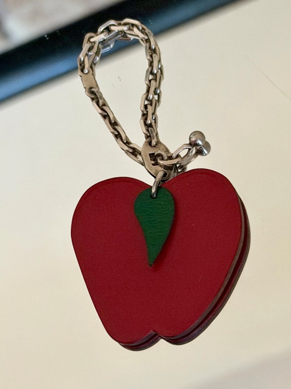 HERMES Hermes Keychain Bag Charm Fruit Apple Seasonal Men Women Red 20499999 - Picture 5 of 16